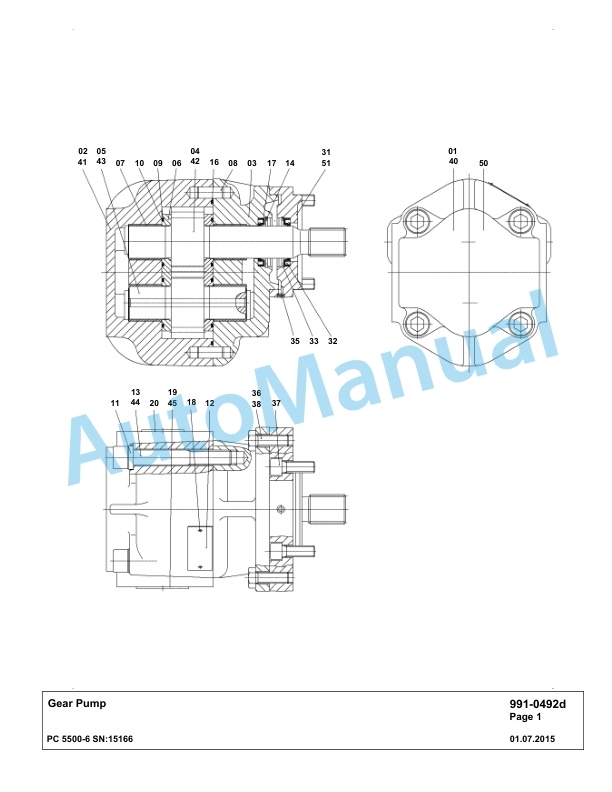 Komatsu PC5500-6 Hydraulic Excavator Parts Manual G15166 5 Komatsu PC5500-6 Hydraulic Excavator Parts Manual G15166-5