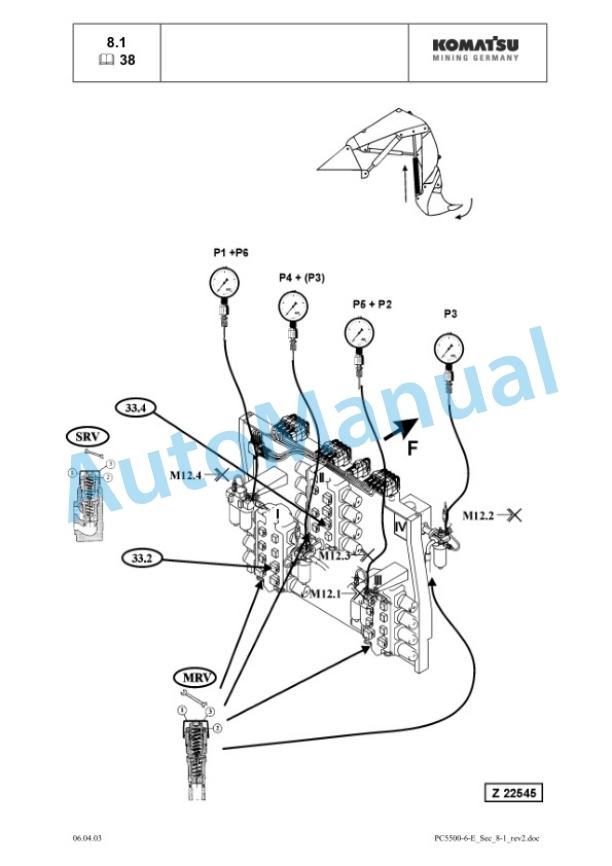 Komatsu PC5500-6 Hydraulic Mining Shovel Service Manual SMPC550015016 4 Komatsu PC5500-6 Hydraulic Mining Shovel Service Manual SMPC550015016-4