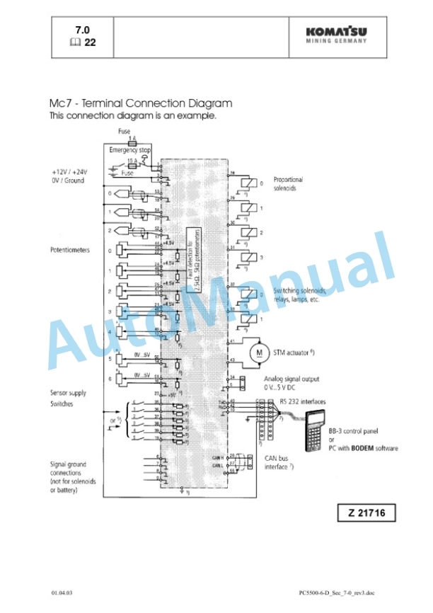 Komatsu PC5500-6 Hydraulic Mining Shovel Service Manual SMPC550015017 3 Komatsu PC5500-6 Hydraulic Mining Shovel Service Manual SMPC550015017-3