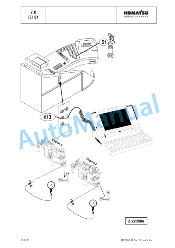 Komatsu PC5500-6 Hydraulic Mining Shovel Service Manual SMPC550015031 3 Komatsu PC5500-6 Hydraulic Mining Shovel Service Manual SMPC550015031 - Image 3