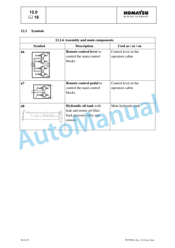 Komatsu PC5500-6 Hydraulic Mining Shovel Service Manual SMPC550015050 5 Komatsu PC5500-6 Hydraulic Mining Shovel Service Manual SMPC550015050 - Image 5