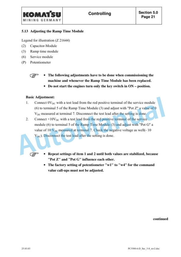 Alternative view of Komatsu PC5500-6 Hydraulic Mining Shovel Shop Manual SMPC550015018