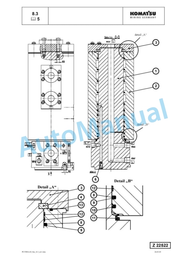 Komatsu PC5500-6 Hydraulic Mining Shovel Shop Manual SMPC550015019 4 Komatsu PC5500-6 Hydraulic Mining Shovel Shop Manual SMPC550015019 - Image 4