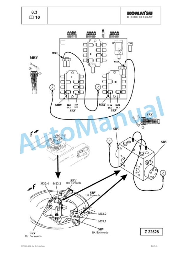 Komatsu PC5500-6 Hydraulic Mining Shovel Shop Manual SMPC550015022 4 Komatsu PC5500-6 Hydraulic Mining Shovel Shop Manual SMPC550015022 - Image 4
