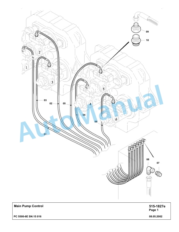 Komatsu PC5500-6E Hydraulic Excavator Parts Manual G15016 2 Komatsu PC5500-6E Hydraulic Excavator Parts Manual G15016-2