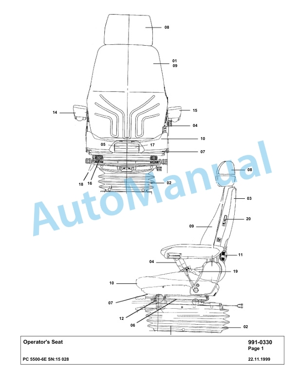Komatsu PC5500-6E Hydraulic Excavator Parts Manual G15028 5 Komatsu PC5500-6E Hydraulic Excavator Parts Manual G15028-5