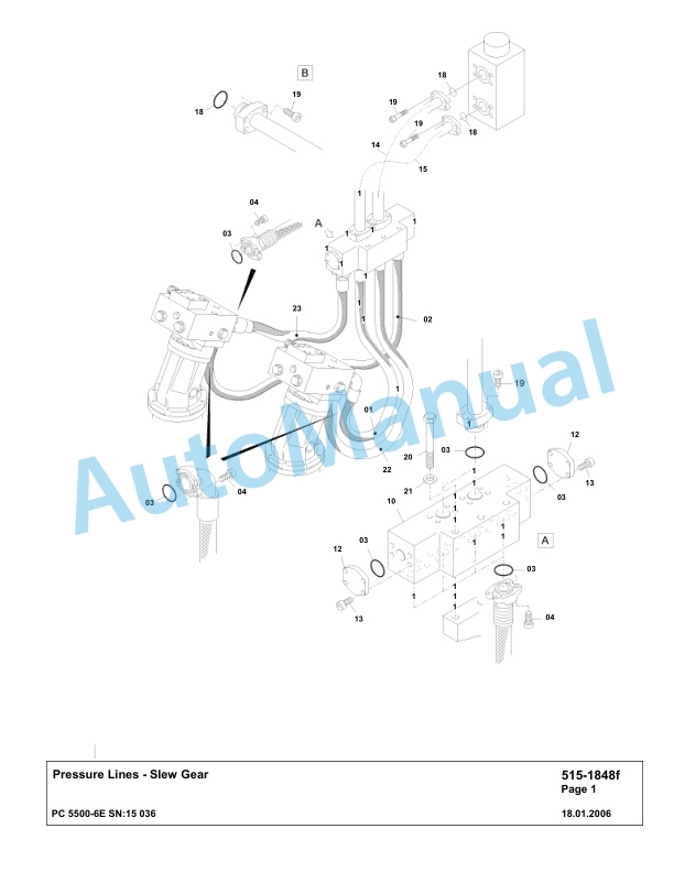 Komatsu PC5500-6E Hydraulic Excavator Parts Manual G15036 2 Komatsu PC5500-6E Hydraulic Excavator Parts Manual G15036-2