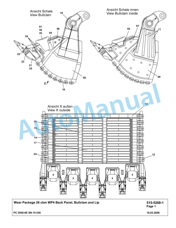 Komatsu PC5500-6E Hydraulic Excavator Parts Manual G15036 3 Komatsu PC5500-6E Hydraulic Excavator Parts Manual G15036-3