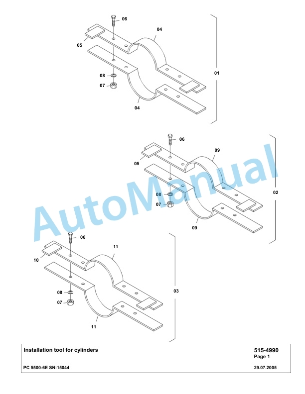Komatsu PC5500-6E Hydraulic Excavator Parts Manual G15044 3 Komatsu PC5500-6E Hydraulic Excavator Parts Manual G15044-3