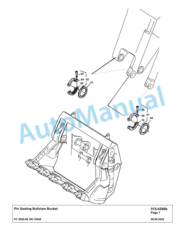 Komatsu PC5500-6E Hydraulic Excavator Parts Manual G15048 3 Komatsu PC5500-6E Hydraulic Excavator Parts Manual G15048-3