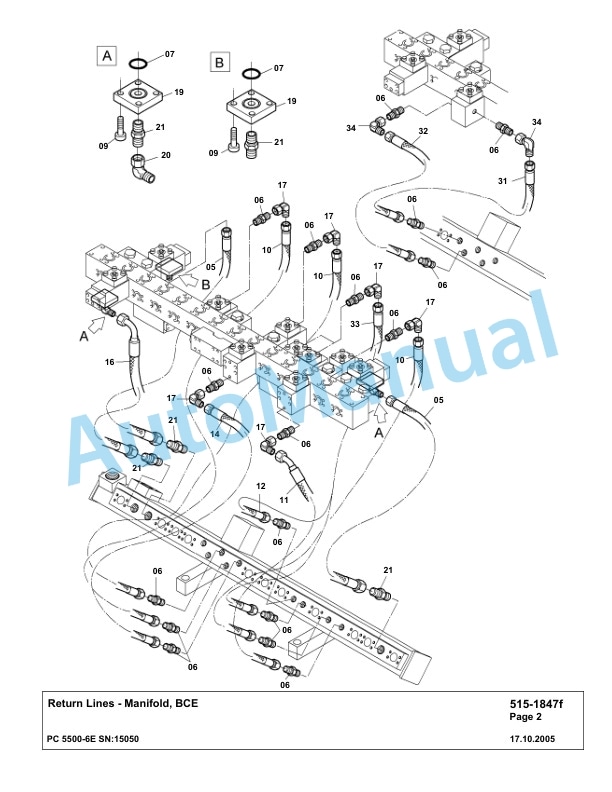 Komatsu PC5500-6E Hydraulic Excavator Parts Manual G15050 2 Komatsu PC5500-6E Hydraulic Excavator Parts Manual G15050-2