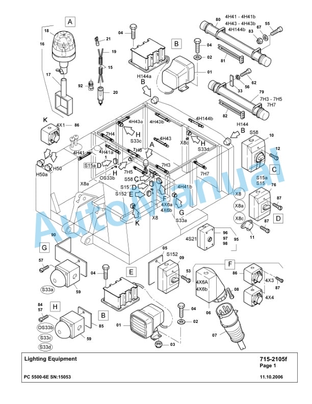 Komatsu PC5500-6E Hydraulic Excavator Parts Manual G15053 4 Komatsu PC5500-6E Hydraulic Excavator Parts Manual G15053-4