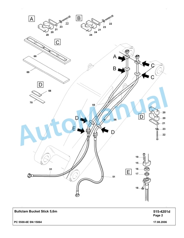 Komatsu PC5500-6E Hydraulic Excavator Parts Manual G15064 3 Komatsu PC5500-6E Hydraulic Excavator Parts Manual G15064-3