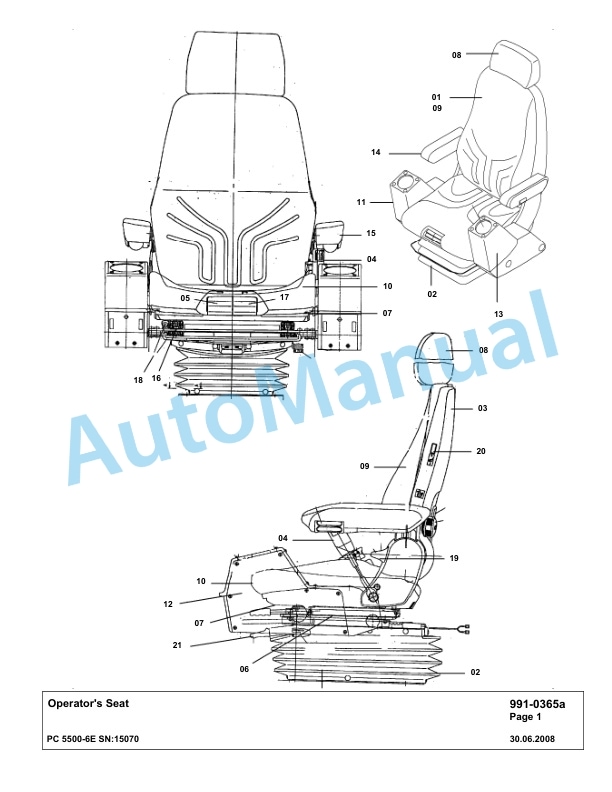 Komatsu PC5500-6E Hydraulic Excavator Parts Manual G15070 5 Komatsu PC5500-6E Hydraulic Excavator Parts Manual G15070-5