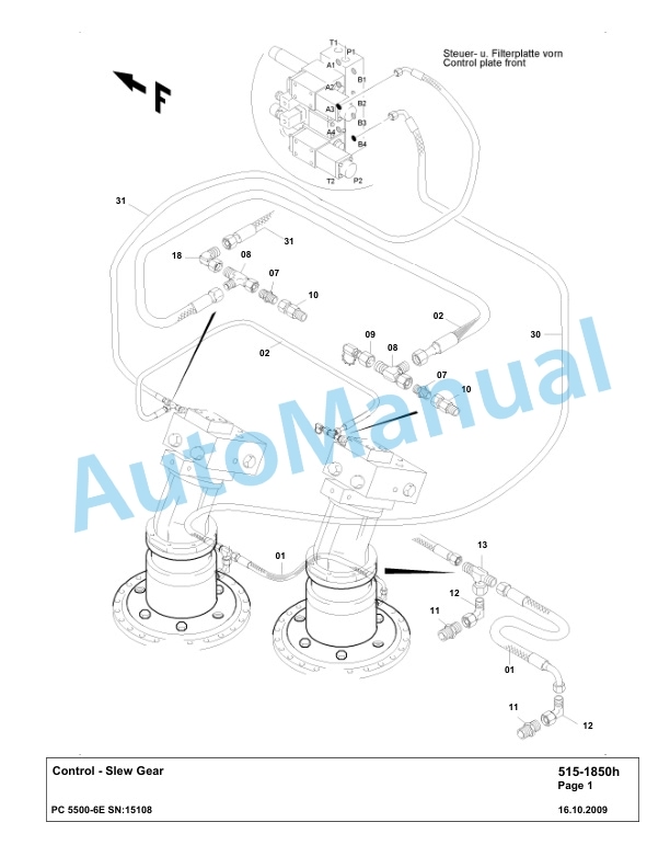 Komatsu PC5500-6E Hydraulic Excavator Parts Manual G15108-2