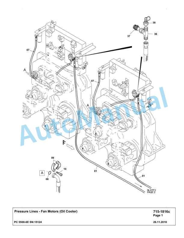 Komatsu PC5500-6E Hydraulic Excavator Parts Manual G15124-3