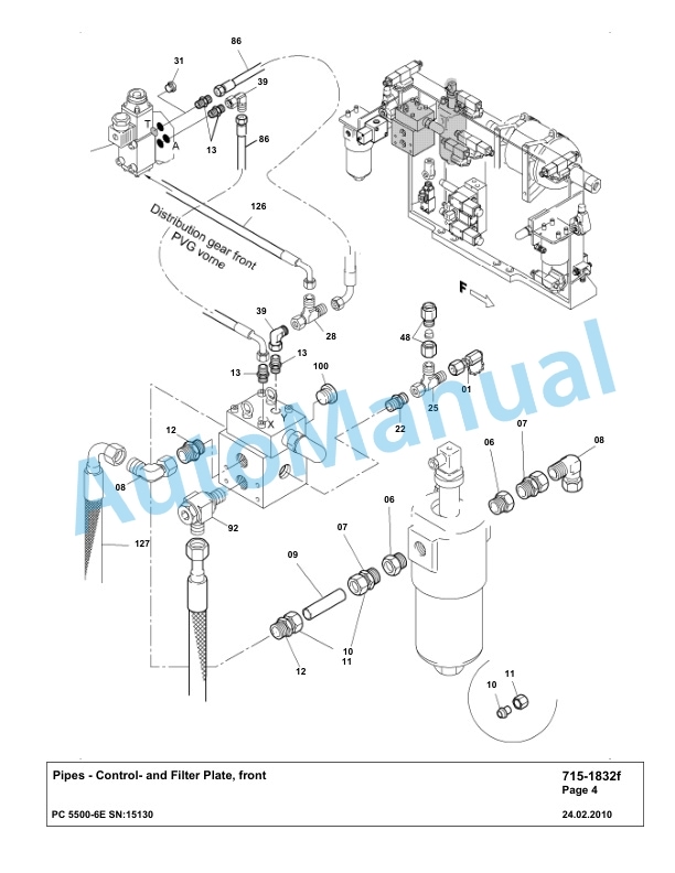 Komatsu PC5500-6E Hydraulic Excavator Parts Manual G15130-3