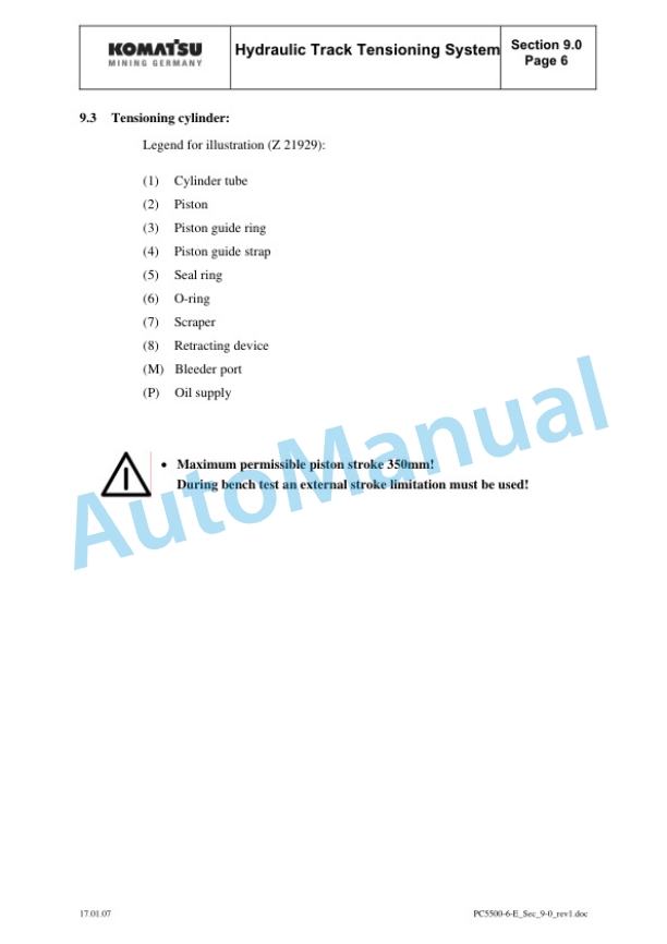 Komatsu PC5500E-6 Hydraulic Excavator Shop Manual GZEBM15016-1 3 Komatsu PC5500E-6 Hydraulic Excavator Shop Manual GZEBM15016-1 - Image 3