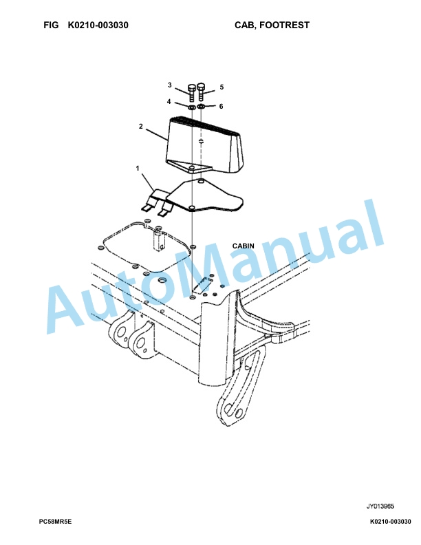 Komatsu PC58MR-5E0 Hydraulic Excavator Parts Manual F60001-UP 4 Komatsu PC58MR-5E0 Hydraulic Excavator Parts Manual F60001-UP-4