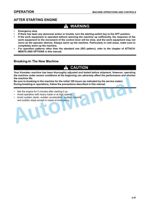 Komatsu PC58UU-3 Hydraulic Excavator Operation and Maintenance Manual SEAM040500T 3 Komatsu PC58UU-3 Hydraulic Excavator Operation and Maintenance Manual SEAM040500T - Image 3