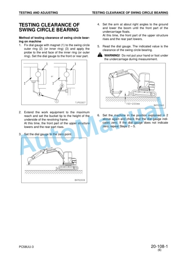 Komatsu PC58UU-3 Hydraulic Excavator Shop Manual SEBM023909 3 Komatsu PC58UU-3 Hydraulic Excavator Shop Manual SEBM023909 - Image 3