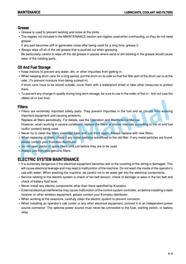 Komatsu PC60-7 Hydraulic Excavator Operation and Maintenance Manual SEAM034102T 4 Komatsu PC60-7 Hydraulic Excavator Operation and Maintenance Manual SEAM034102T - Image 4