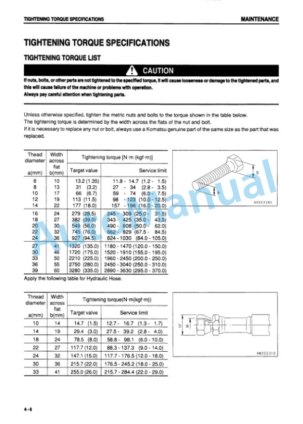 Komatsu PC60-7 Hydraulic Excavator Operation and Maintenance Manual SEAM034900P 4 Komatsu PC60-7 Hydraulic Excavator Operation and Maintenance Manual SEAM034900P - Image 4