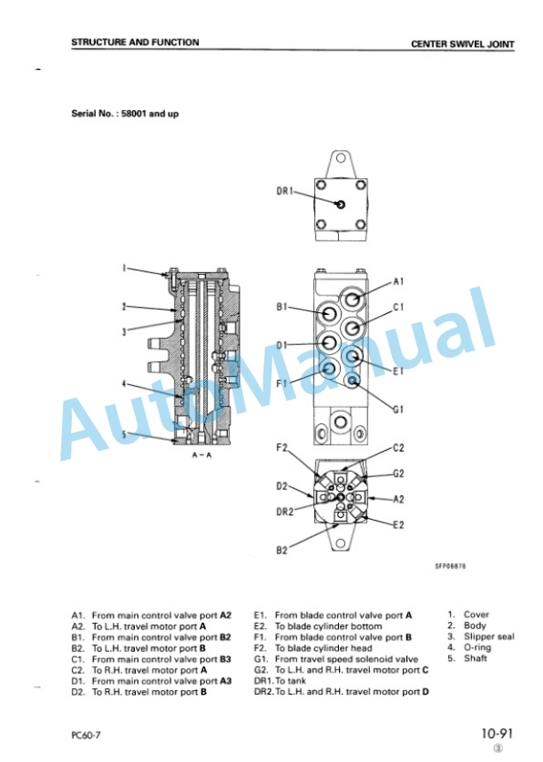 Alternative view of Komatsu PC60-7 Hydraulic Excavator Shop Manual SEBM010911