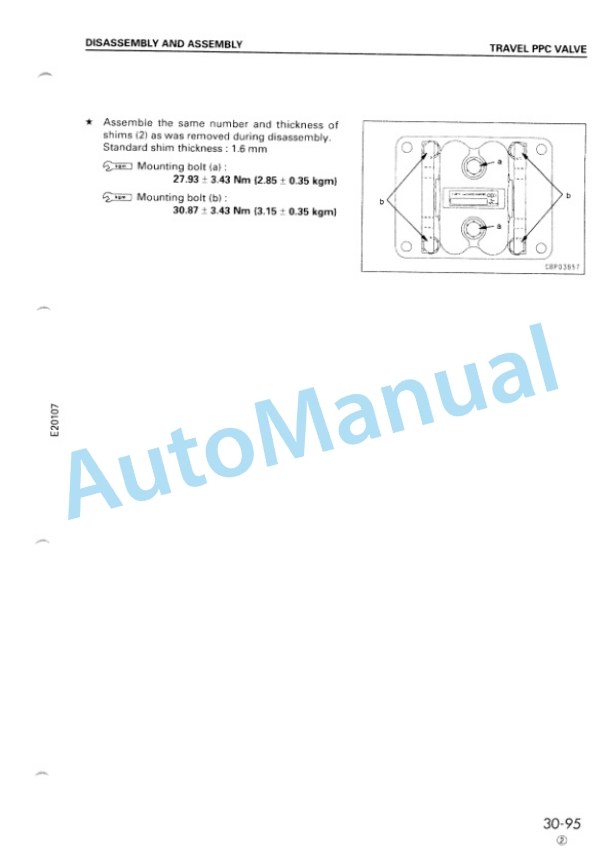 Komatsu PC60-7 Hydraulic Excavator Shop Manual SEBM010911 5 Komatsu PC60-7 Hydraulic Excavator Shop Manual SEBM010911 - Image 5