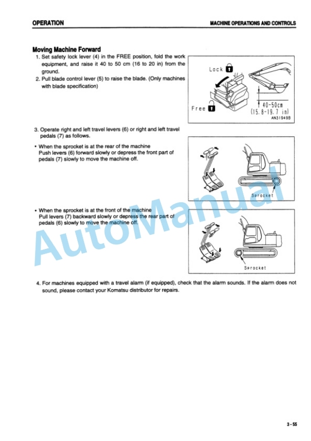 Komatsu PC60-7B Hydraulic Excavator Operation and Maintenance Manual SEAM035100P 3 Komatsu PC60-7B Hydraulic Excavator Operation and Maintenance Manual SEAM035100P - Image 3
