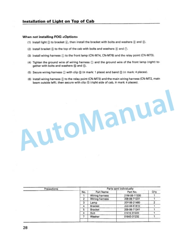 Komatsu PC600-6 Hydraulic Excavator Field Assembly Manual SEAW001700 4 Komatsu PC600-6 Hydraulic Excavator Field Assembly Manual SEAW001700 - Image 4