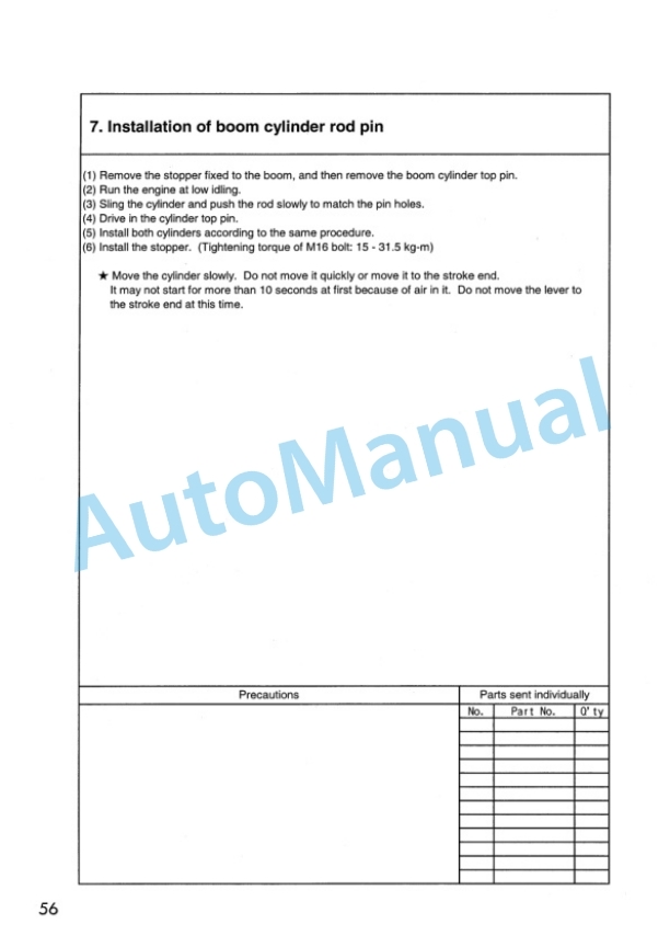 Komatsu PC600-6, PC600LC-6 Hydraulic Excavator Field Assembly Instruction SEAW002802 4 Komatsu PC600-6, PC600LC-6 Hydraulic Excavator Field Assembly Instruction SEAW002802 - Image 4