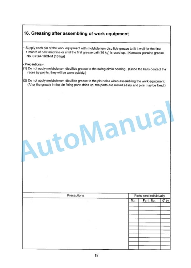 Komatsu PC600-6, PC600LC-6 Hydraulic Excavator Field Assembly Manual SEAW004900 3 Komatsu PC600-6, PC600LC-6 Hydraulic Excavator Field Assembly Manual SEAW004900 - Image 3