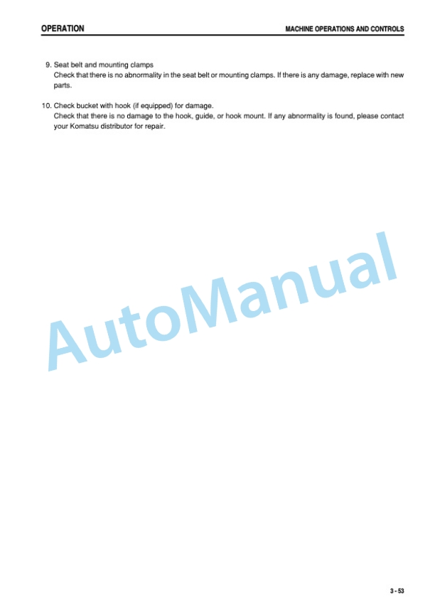 Komatsu PC600-6, PC600LC-6 Hydraulic Excavator Operation and Maintenance Manual SEAM046200T 3 Komatsu PC600-6, PC600LC-6 Hydraulic Excavator Operation and Maintenance Manual SEAM046200T - Image 3