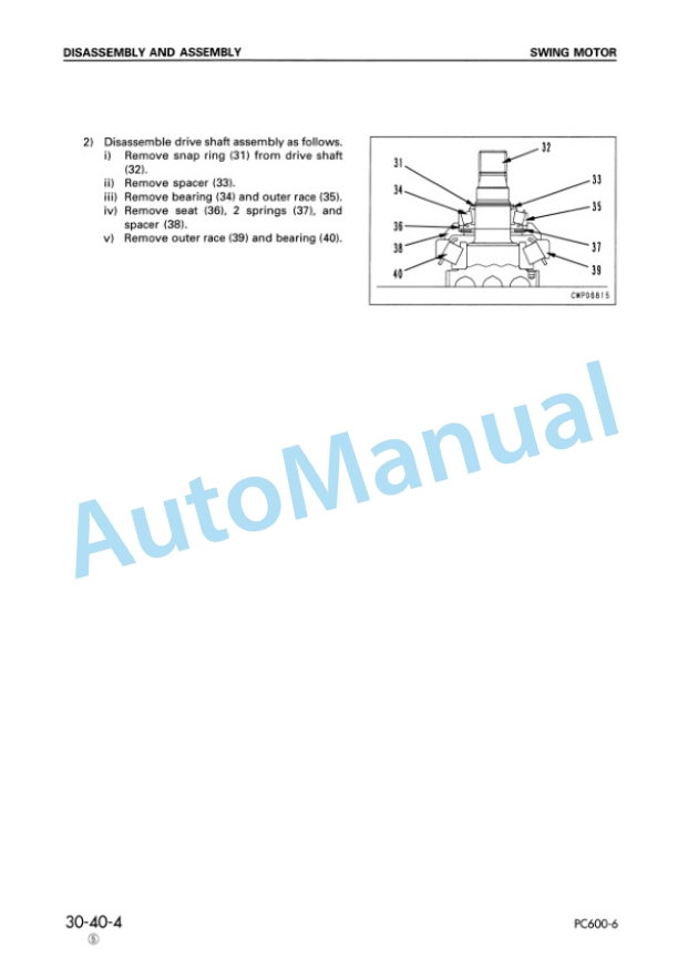 Komatsu PC600-6, PC600LC-6 Hydraulic Excavator Shop Manual SEBM017111 5 Komatsu PC600-6, PC600LC-6 Hydraulic Excavator Shop Manual SEBM017111 - Image 5