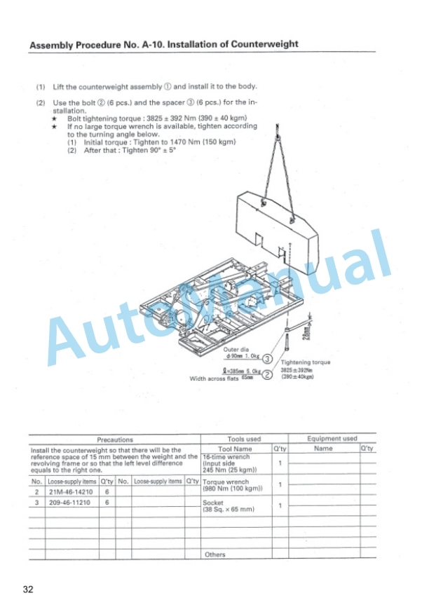 Komatsu PC600-7 Hydraulic Excavator Field Assembly Instruction GEN00013-01 3 Komatsu PC600-7 Hydraulic Excavator Field Assembly Instruction GEN00013-01 - Image 3