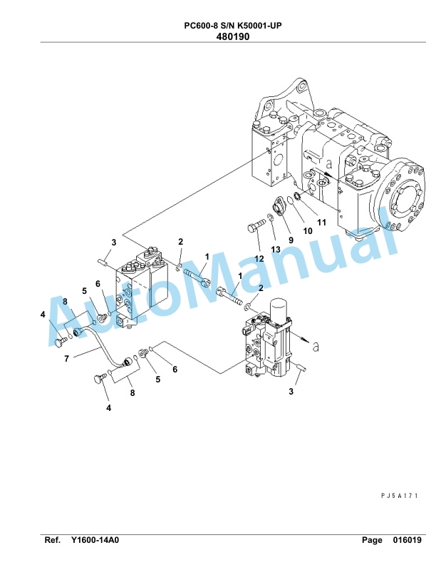 Komatsu PC600-8 Hydraulic Excavator Parts Manual SAA6D1JU 5 Komatsu PC600-8 Hydraulic Excavator Parts Manual SAA6D1JU-5