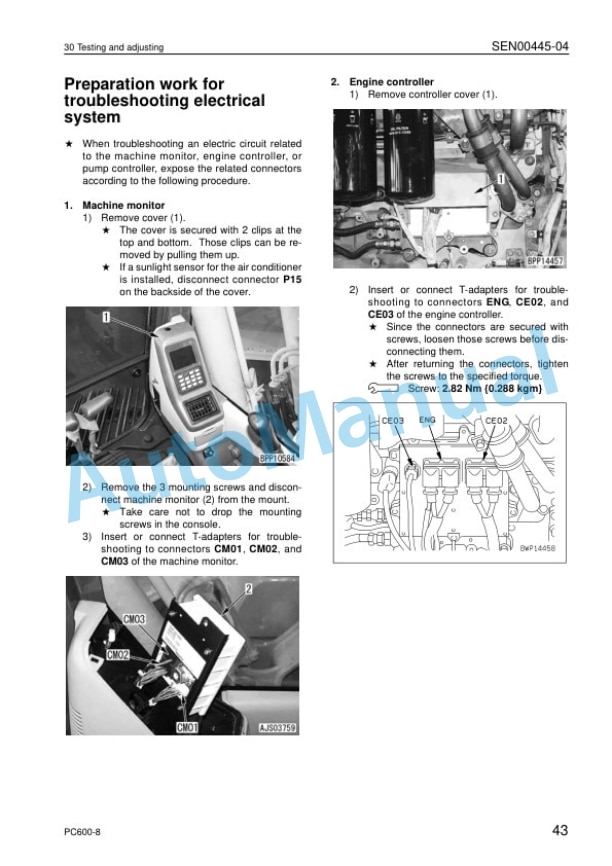 Komatsu PC600-8, PC600LC-8 Hydraulic Excavator Shop Manual SEN00128-22 3 Komatsu PC600-8, PC600LC-8 Hydraulic Excavator Shop Manual SEN00128-22 - Image 3