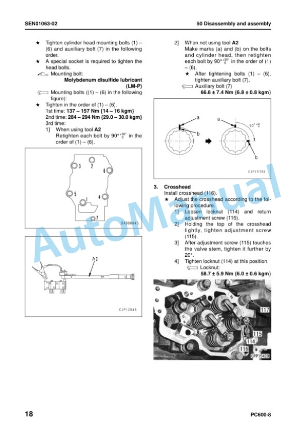 Komatsu PC600-8, PC600LC-8 Hydraulic Excavator Shop Manual SEN00128-22 5 Komatsu PC600-8, PC600LC-8 Hydraulic Excavator Shop Manual SEN00128-22 - Image 5