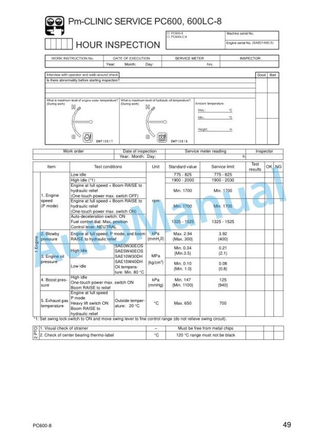 Komatsu PC600-8, PC600LC-8 Hydraulic Excavator Shop Manual SEN00128-25 3 Komatsu PC600-8, PC600LC-8 Hydraulic Excavator Shop Manual SEN00128-25 - Image 3