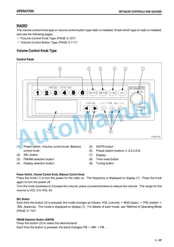 Komatsu PC600-8E0, PC600LC-8E0, PC650-8E0, PC650LC-8E0, PC700LC-8E0 Hydraulic Excavator Operation and Maintenance Manual TEN01084-00-3