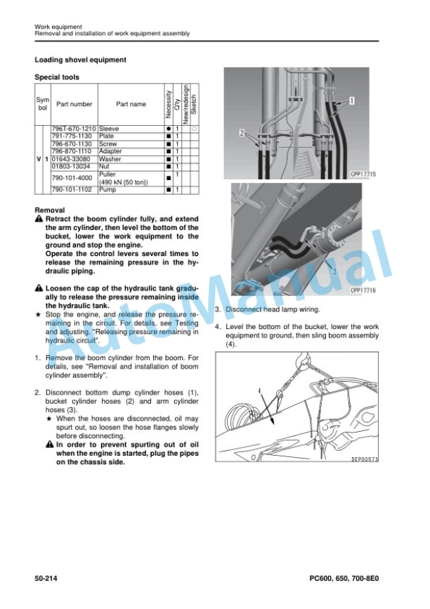 Komatsu PC600-8E0, PC600LC-8E0, PC650-8E0, PC650LC-8E0, PC700LC-8E0 Hydraulic Excavator Shop Manual SEN05377-14 5 Komatsu PC600-8E0, PC600LC-8E0, PC650-8E0, PC650LC-8E0, PC700LC-8E0 Hydraulic Excavator Shop Manual SEN05377-14 - Image 5