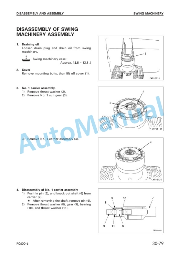 Komatsu PC600LC-6 Hydraulic Excavator Shop Manual SEBM027100 5 Komatsu PC600LC-6 Hydraulic Excavator Shop Manual SEBM027100 - Image 5