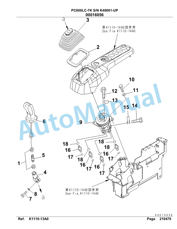 Komatsu PC600LC-7K Hydraulic Excavator Parts Manual SA6D142U 3 Komatsu PC600LC-7K Hydraulic Excavator Parts Manual SA6D142U-3