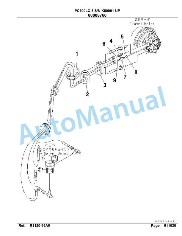 Komatsu PC600LC-8 Hydraulic Excavator Parts Manual SAA6D1JU 4 Komatsu PC600LC-8 Hydraulic Excavator Parts Manual SAA6D1JU-4