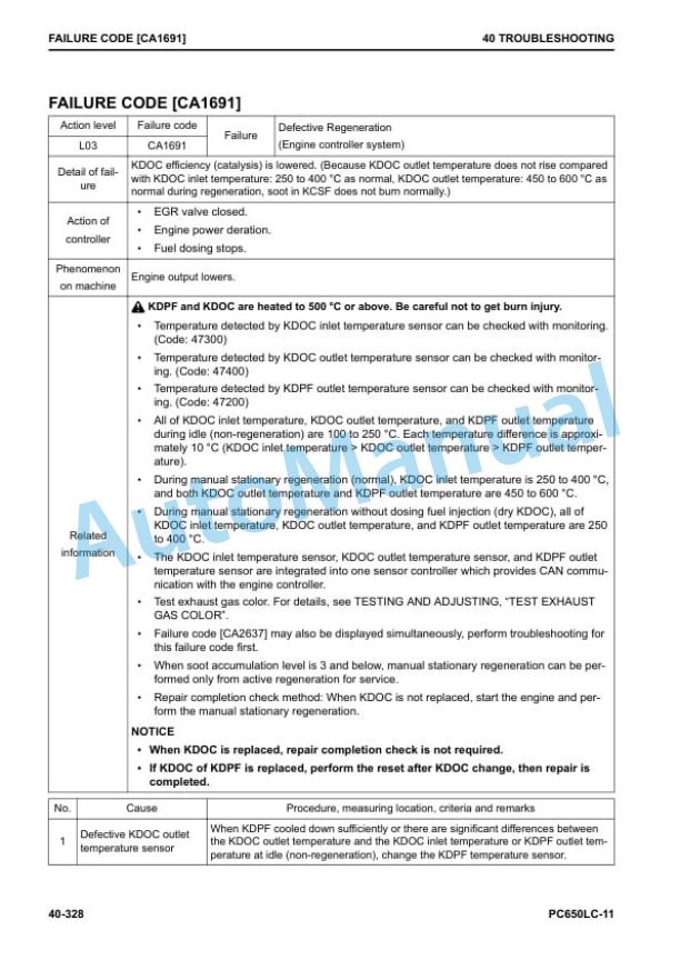 Komatsu PC650LC-11 Hydraulic Excavator Shop Manual SEN06603-04 3 Komatsu PC650LC-11 Hydraulic Excavator Shop Manual SEN06603-04 - Image 3