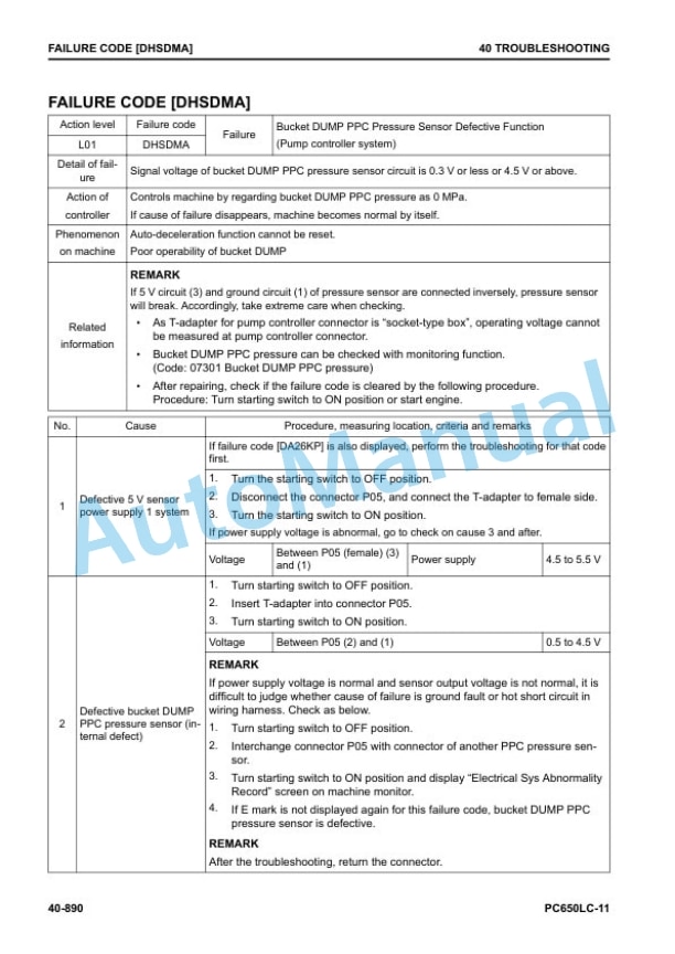Komatsu PC650LC-11 Hydraulic Excavator Shop Manual SEN06603-11 4 Komatsu PC650LC-11 Hydraulic Excavator Shop Manual SEN06603-11 - Image 4