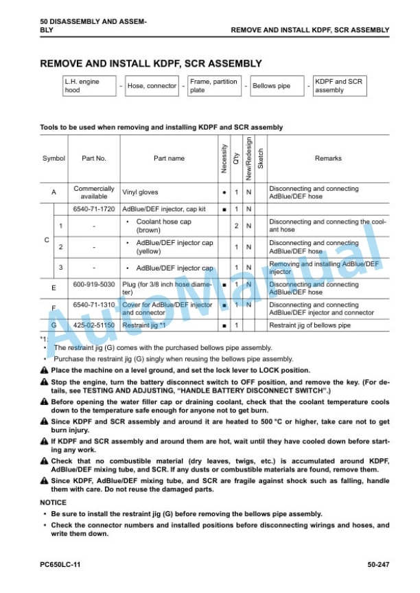 Komatsu PC650LC-11 Hydraulic Excavator Shop Manual SEN06603-11 5 Komatsu PC650LC-11 Hydraulic Excavator Shop Manual SEN06603-11 - Image 5