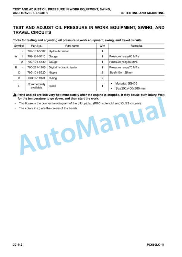 Alternative view of Komatsu PC650LC-11 Hydraulic Excavator Shop Manual SEN06603-12