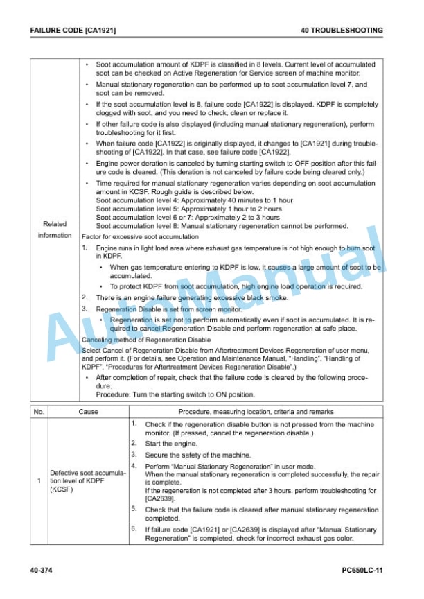 Komatsu PC650LC-11 Hydraulic Excavator Shop Manual SEN06603-12 3 Komatsu PC650LC-11 Hydraulic Excavator Shop Manual SEN06603-12 - Image 3